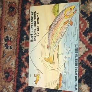 Old postcard exaggerated theme 1951